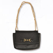 Genuine leather horse bit chain bag