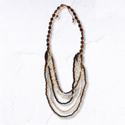 Multi string beaded necklace