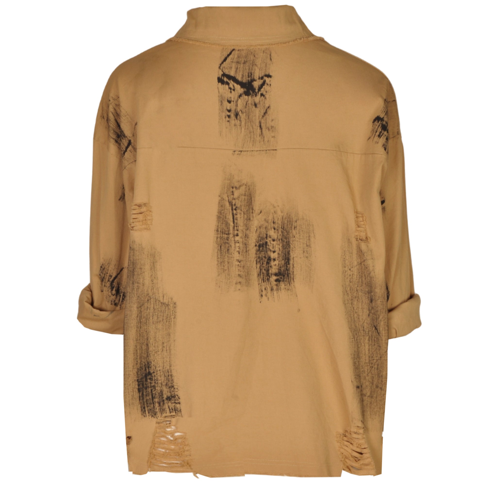 Torn denim style shirt