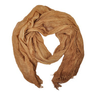 Overdyed raw-edge scarf