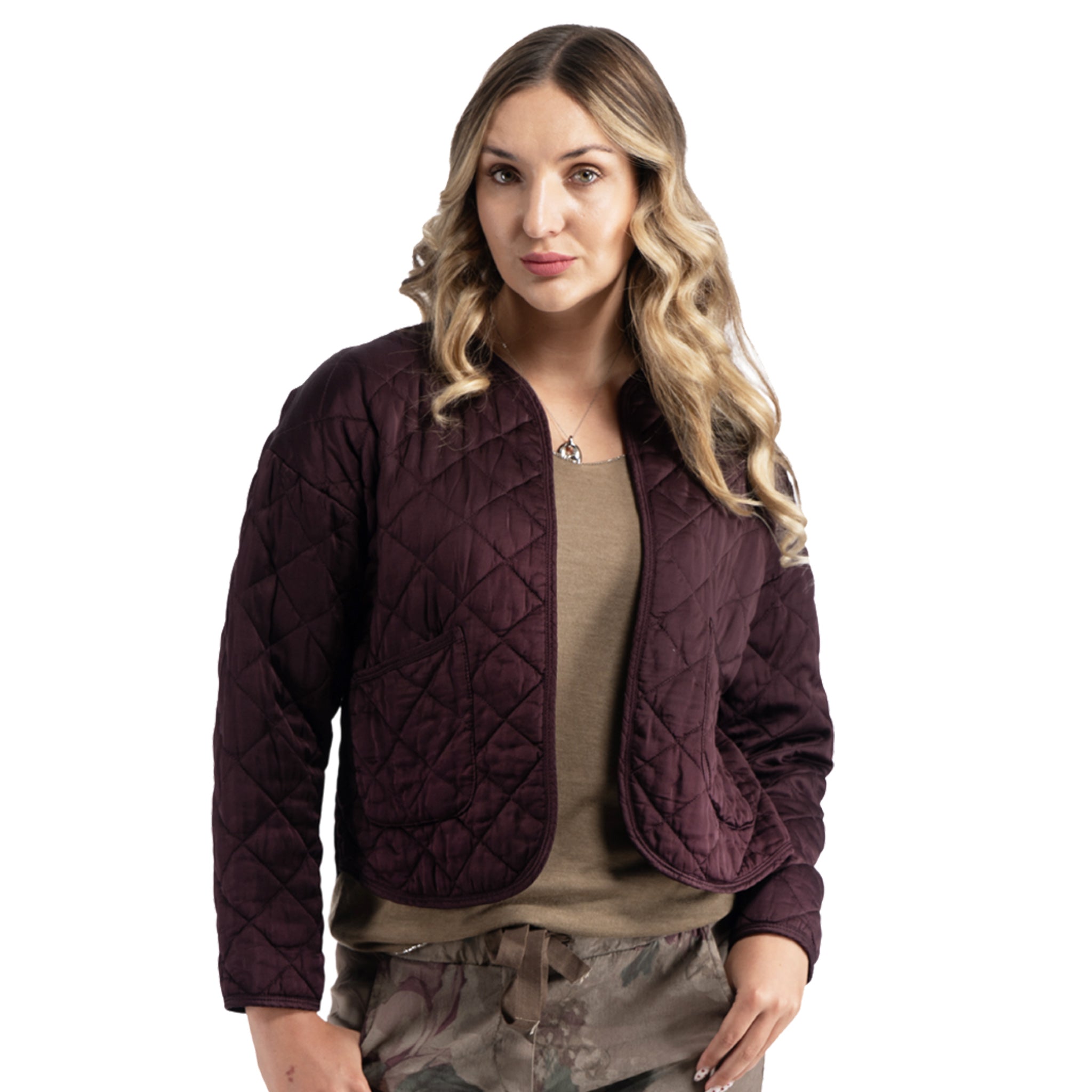 Silky quilted jacket