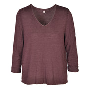 Lurex trim basic knit top