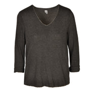 Lurex trim basic knit top