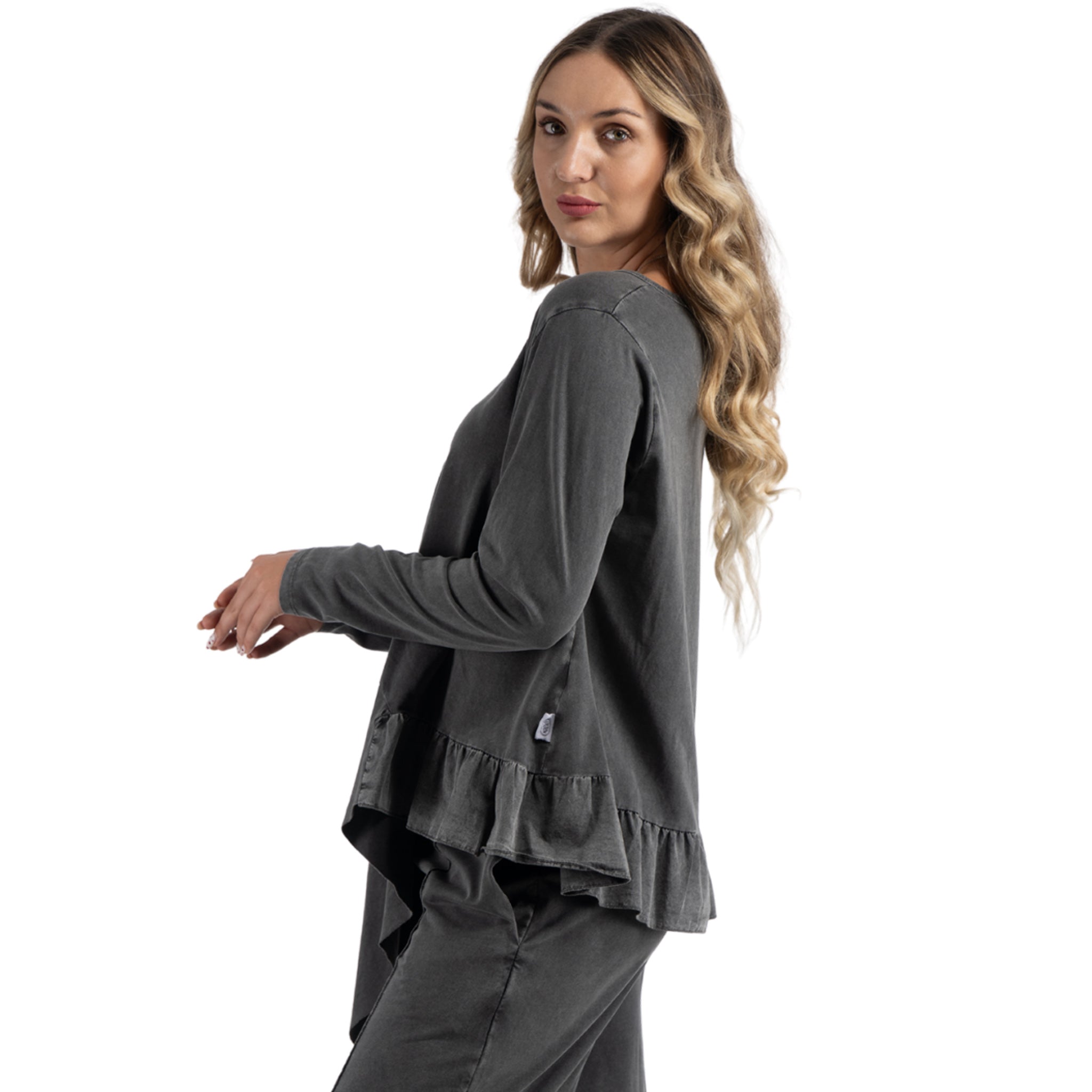 Cocoon giant sequin heart washed pointy top