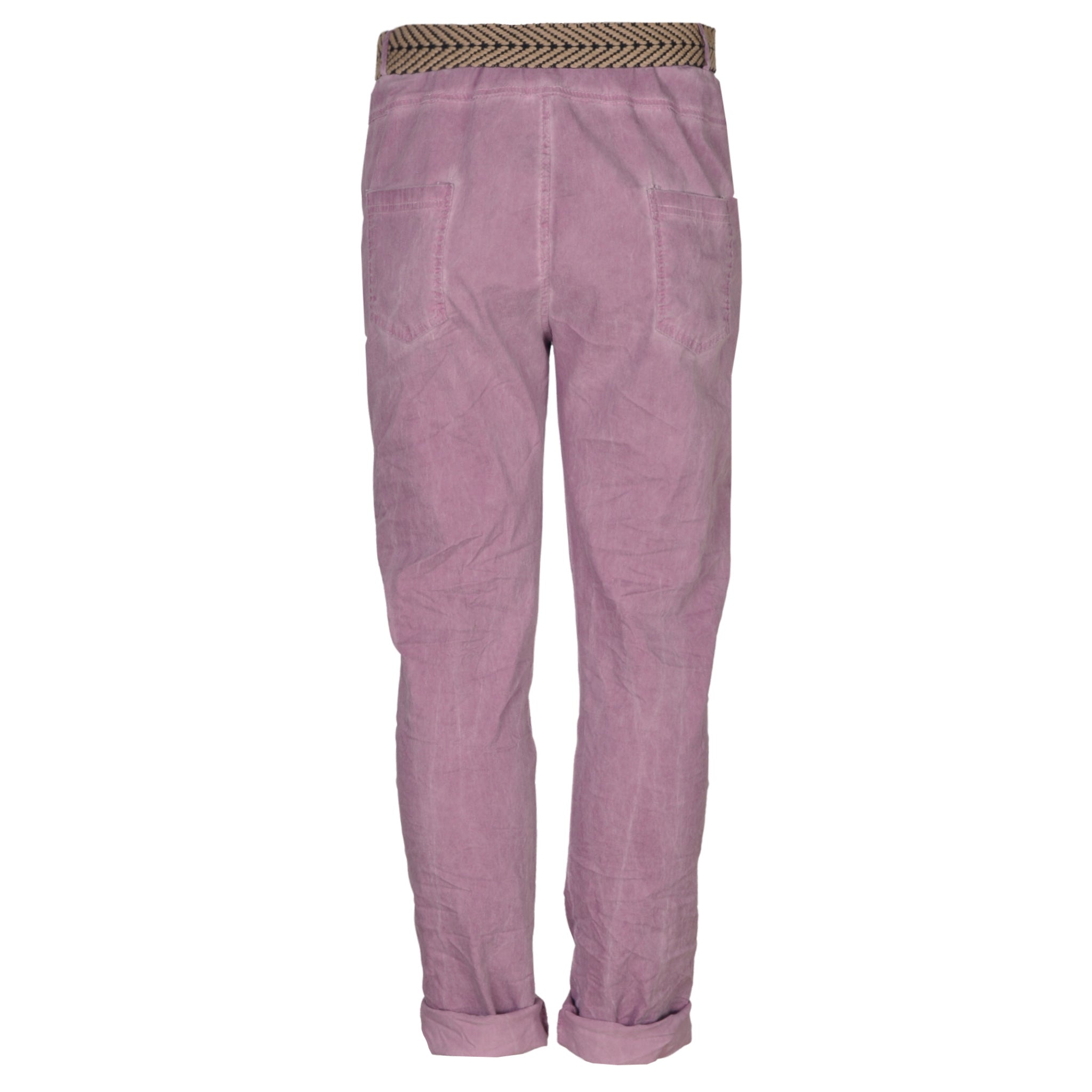 Overdyed belted pants