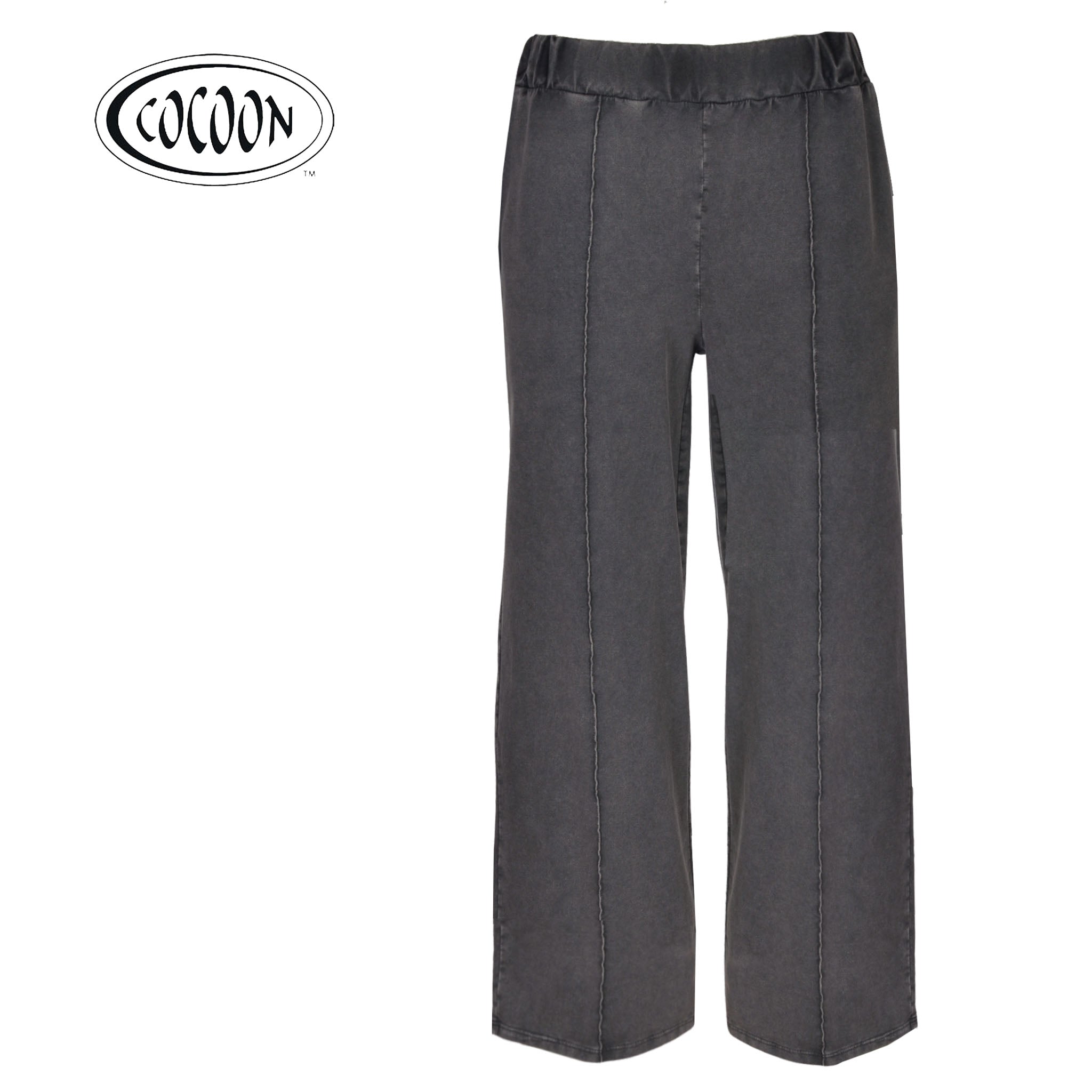 Cocoon tucked seam detail straight leg pants