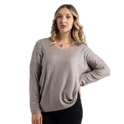 Diamante tiger stripe knit top