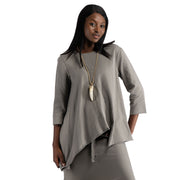 Raw-edge asymmetrical sweatshirt