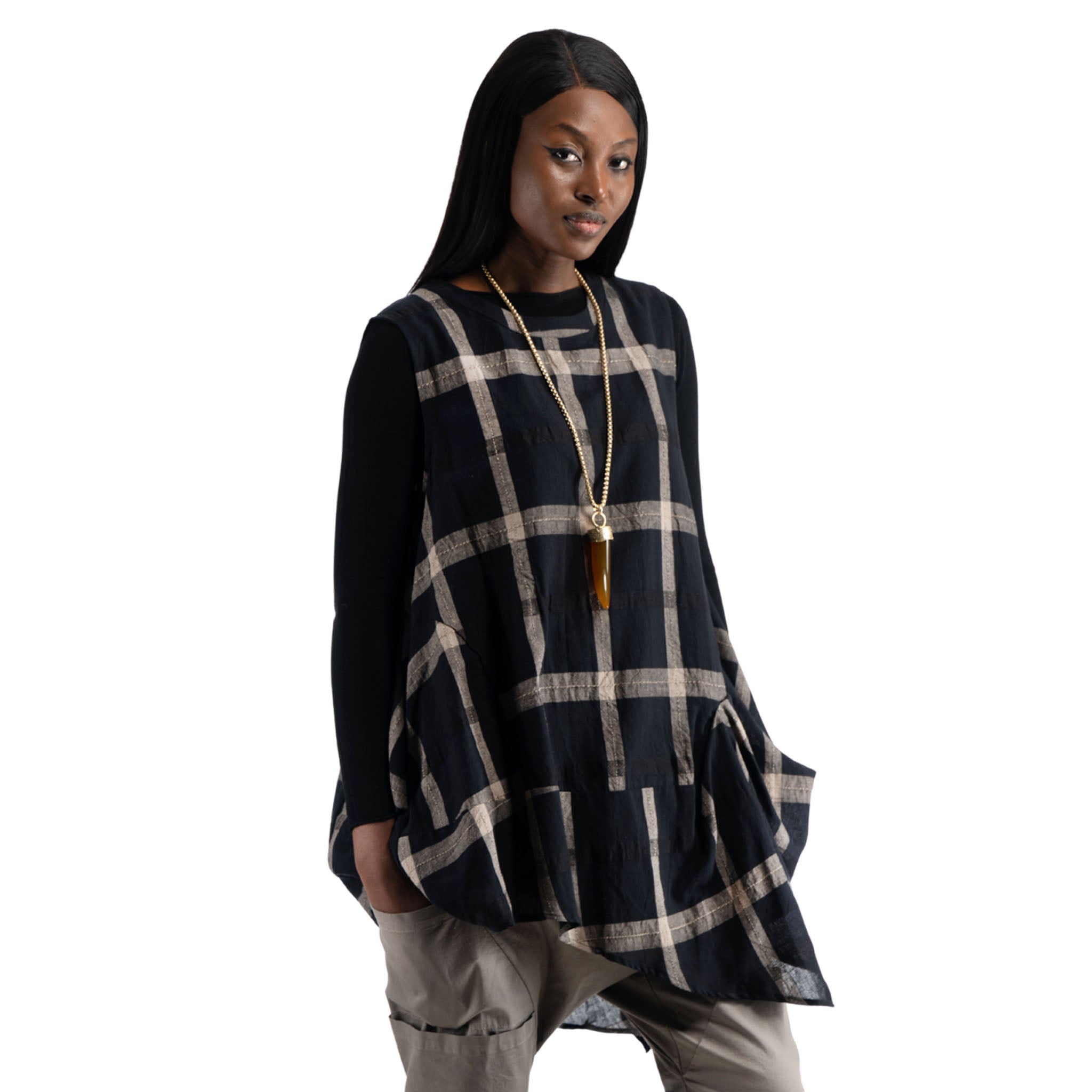 Window pane print oversized top