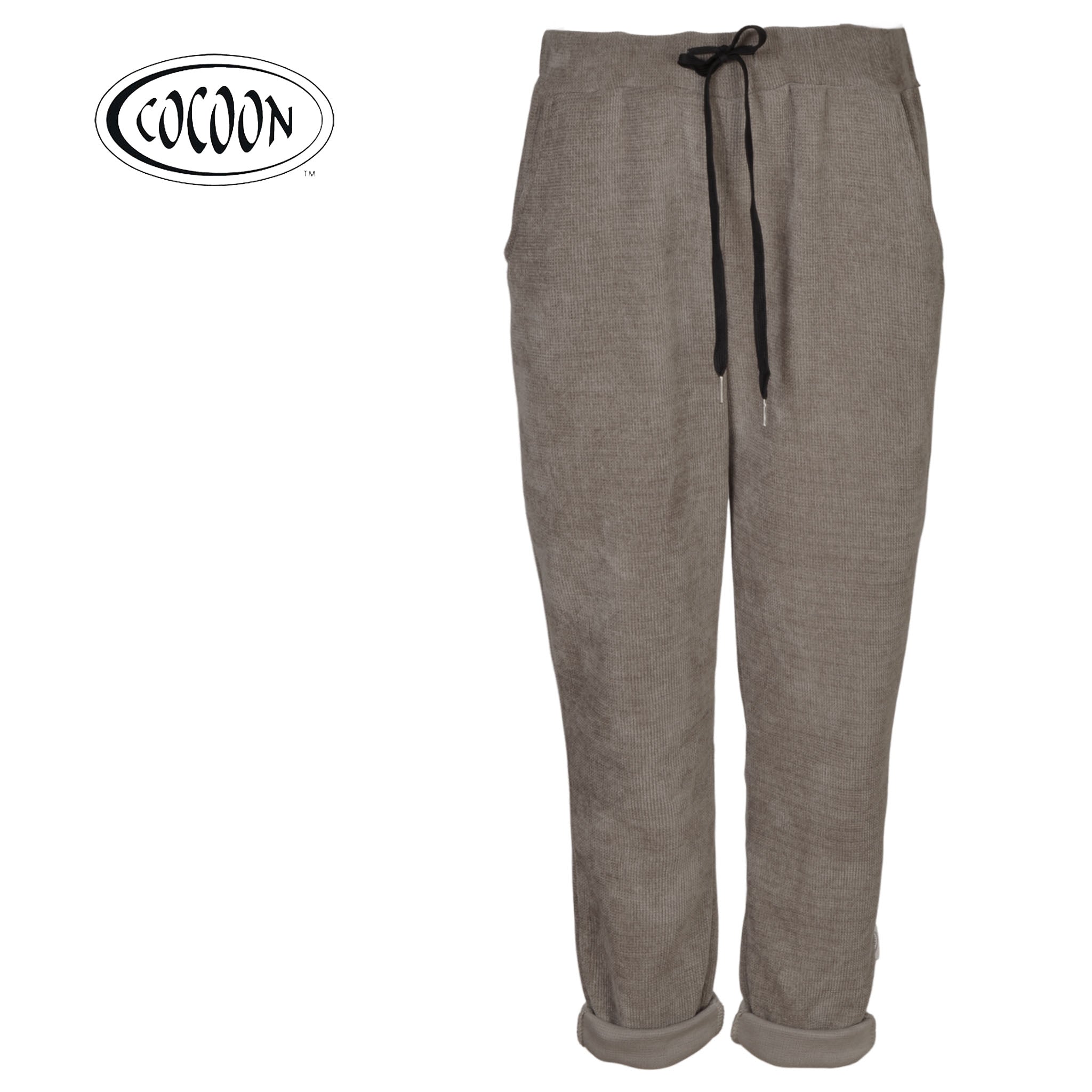 Cocoon drawstring chenille pants