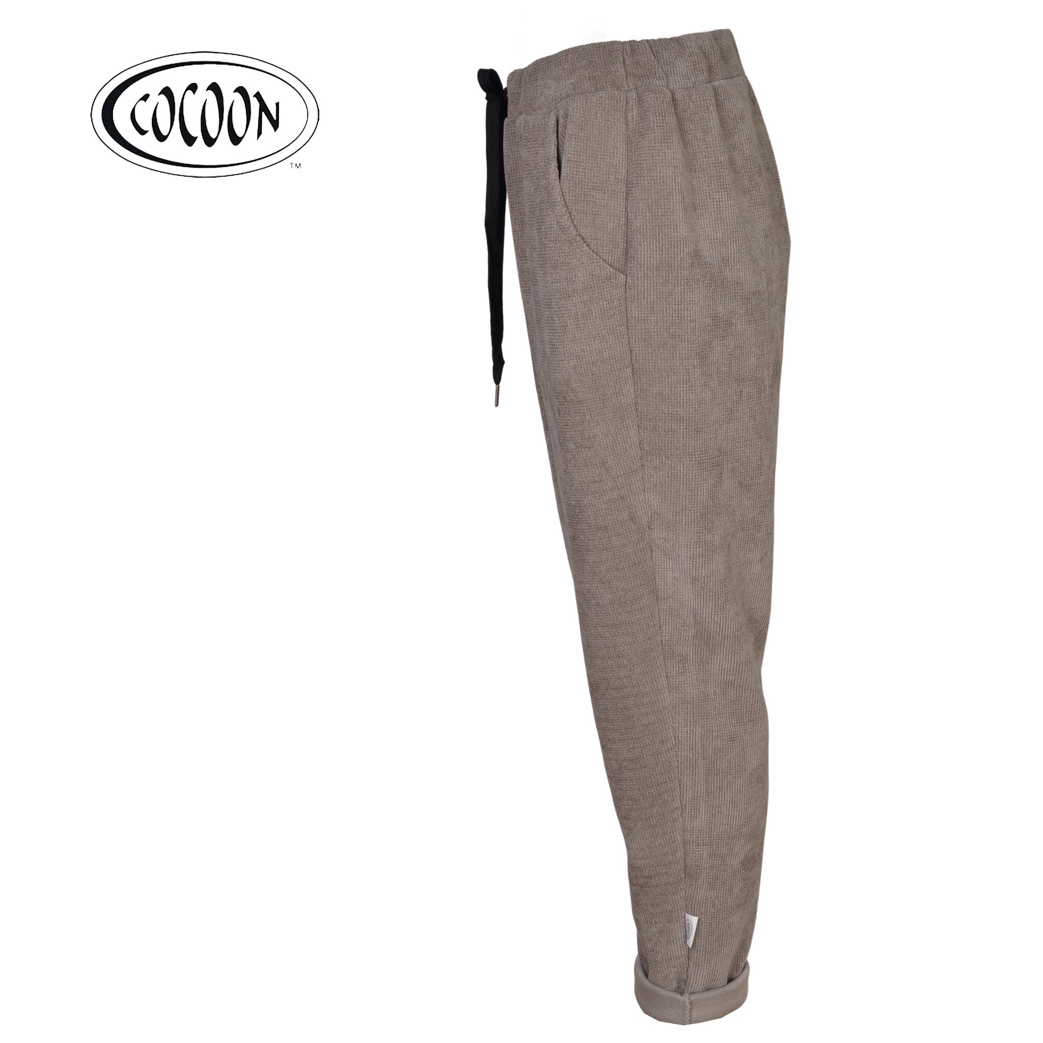 Cocoon drawstring chenille pants