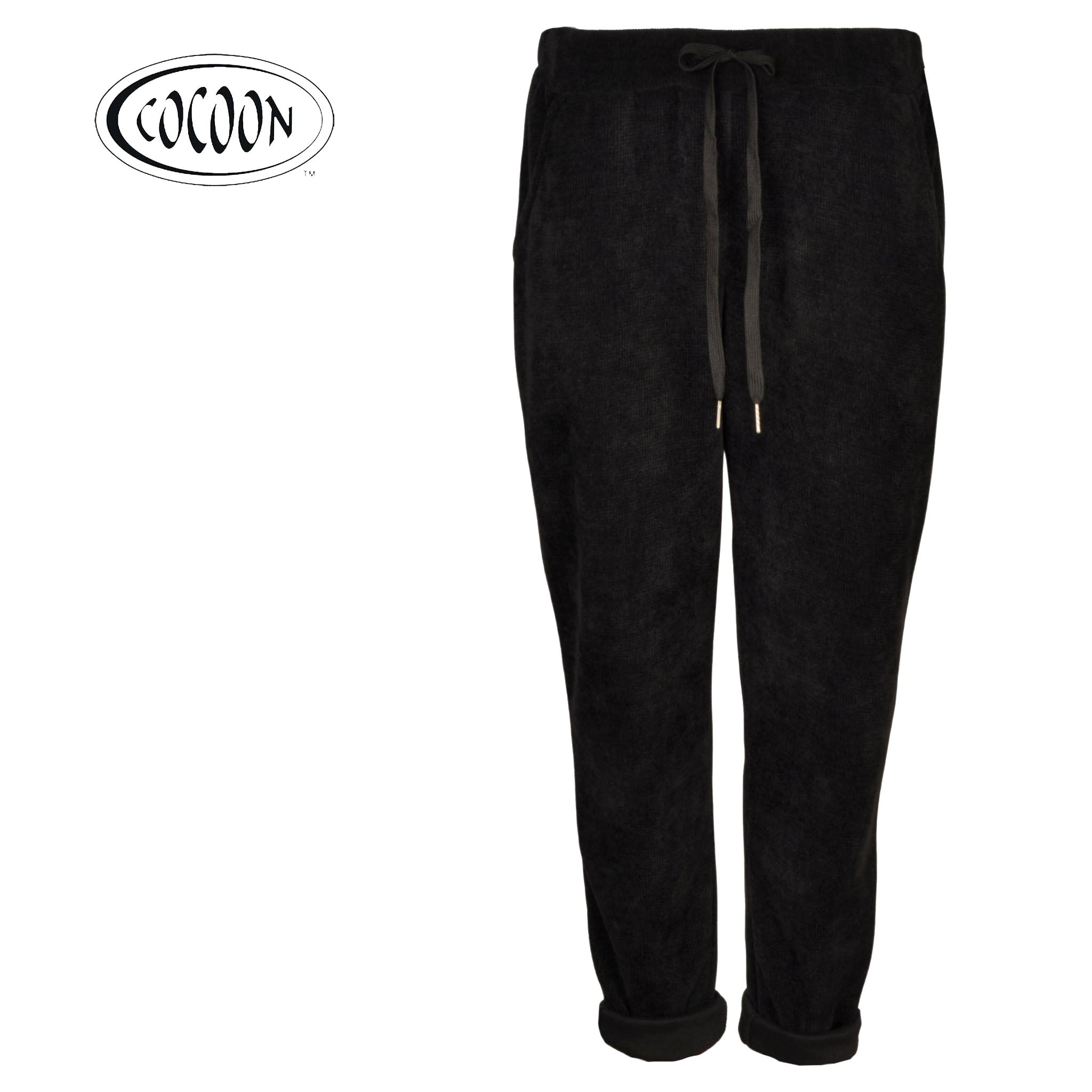 Cocoon drawstring chenille pants