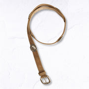 Multi silver flower suede belt
