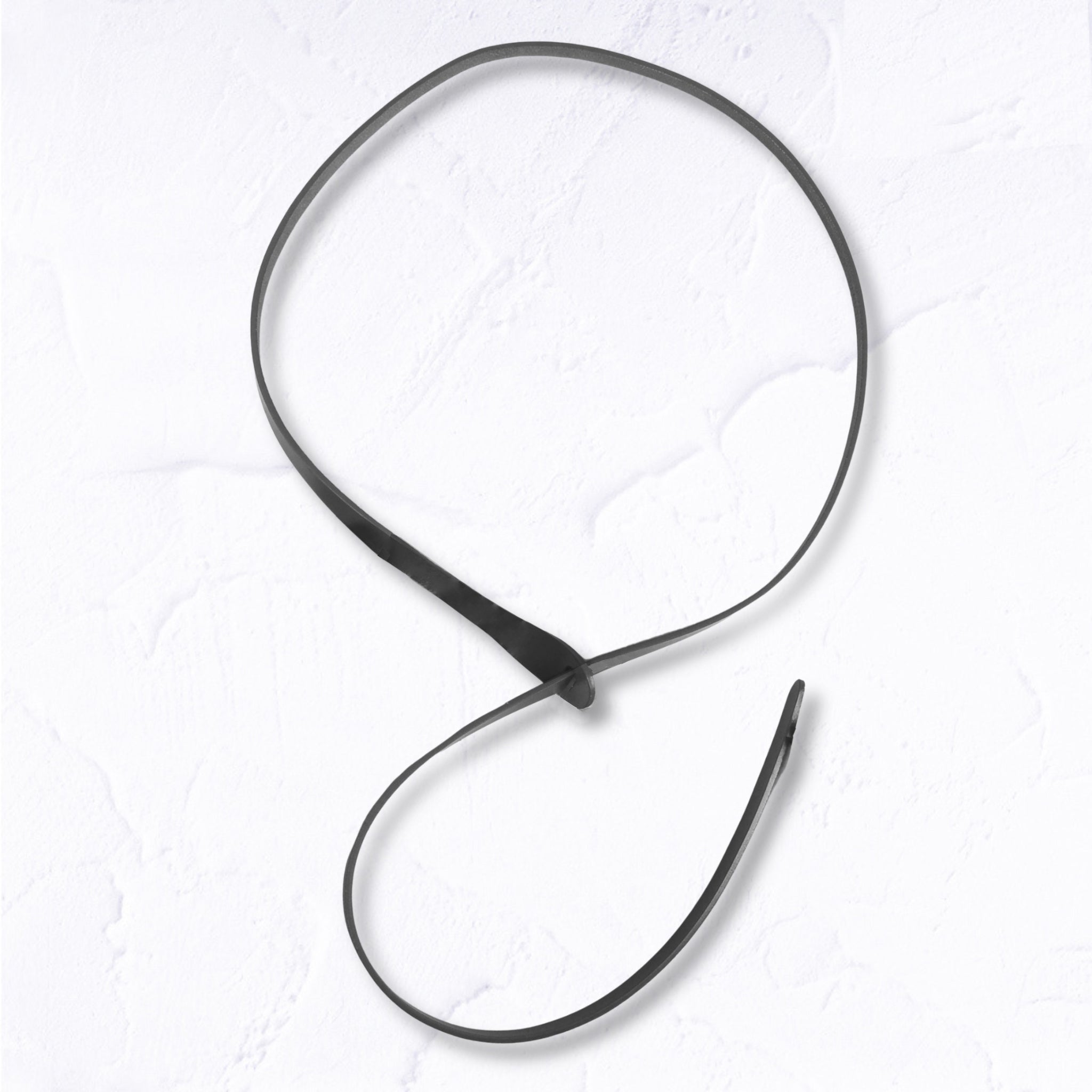Genuine leather pull through skinny belt