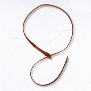 Genuine leather pull through skinny belt