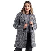 Sun brooch boucle coat