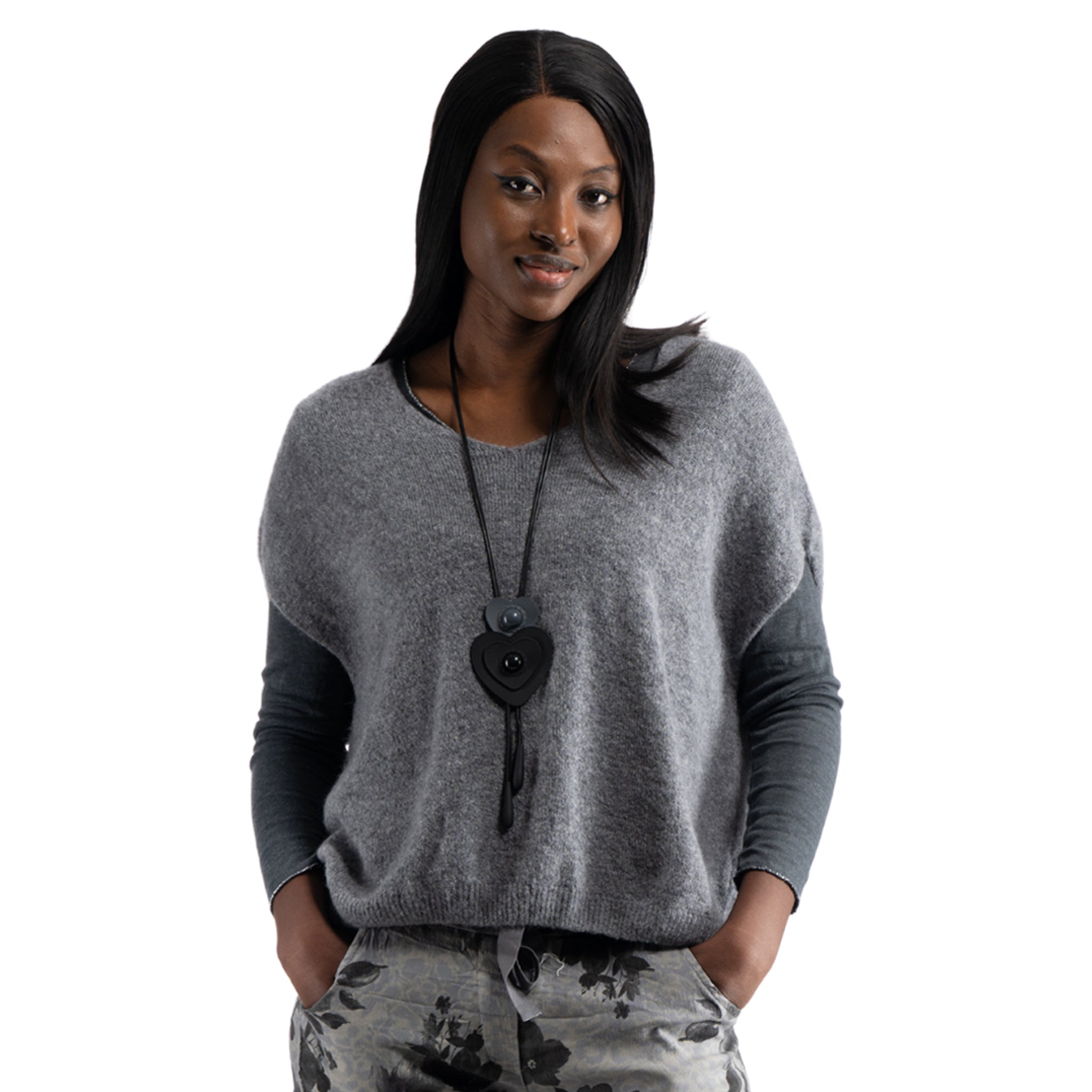 Oversized boxy knit top