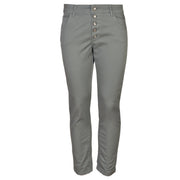Diamante button capri pants