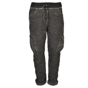 2-Textured suede cargo pants