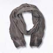 Overdyed raw-edge scarf