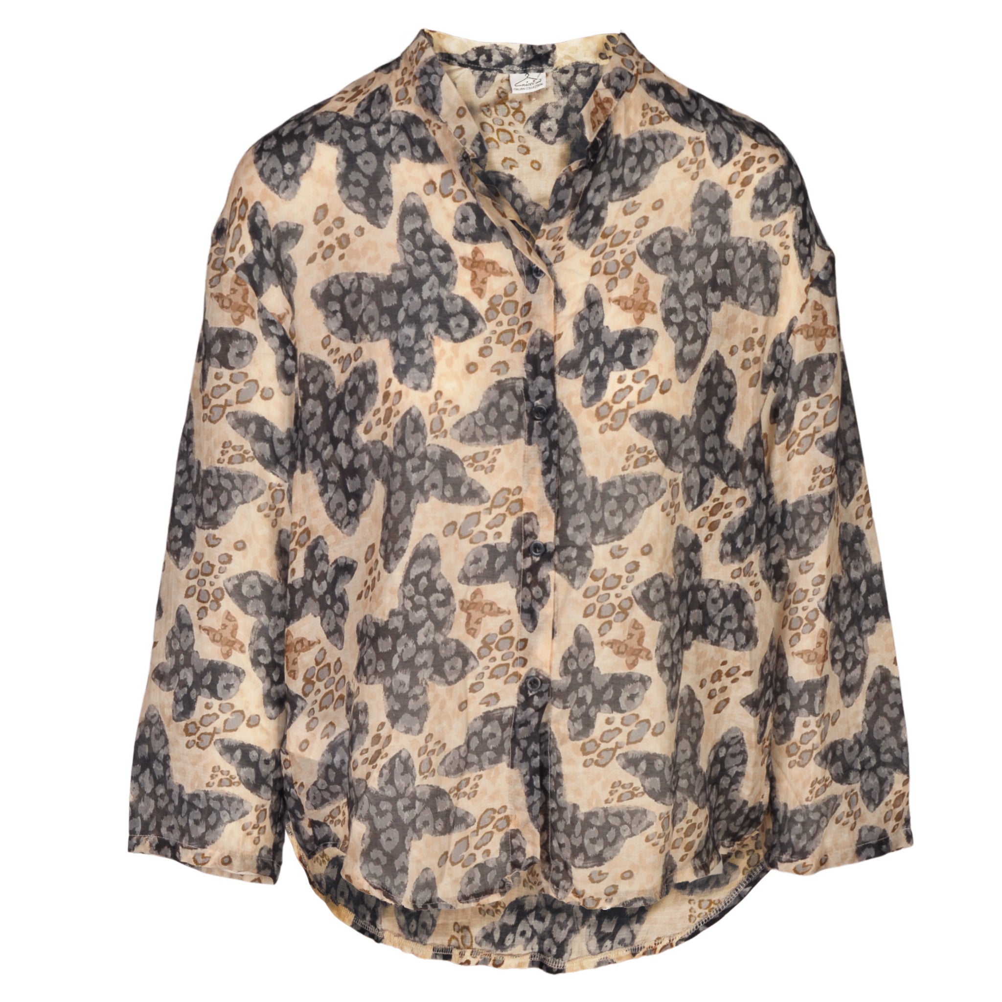 Leopard butterfly print shirt