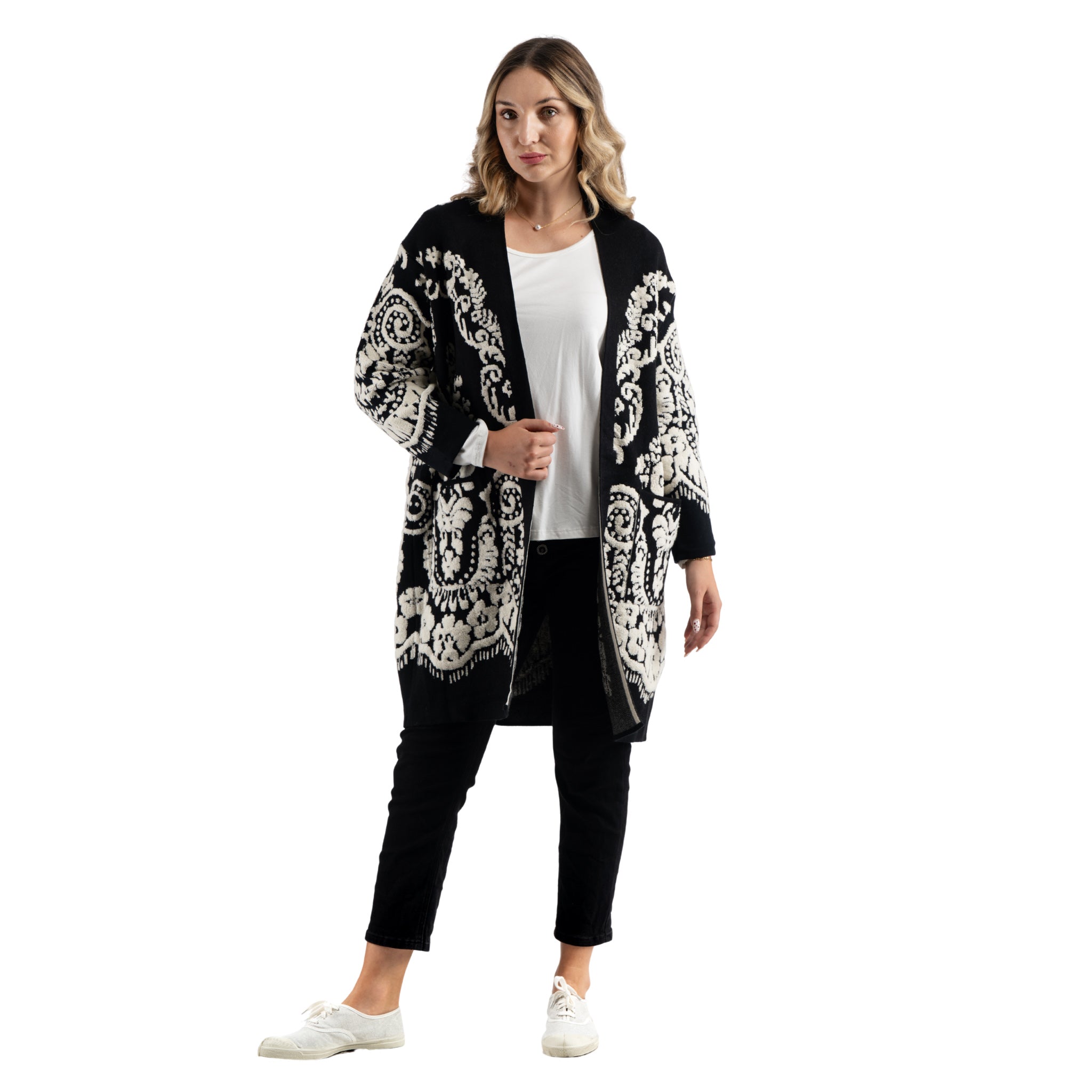 Flocked Damask coat