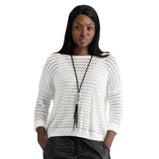 Circle hole knit top