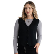 Ribbed knit waistcoat