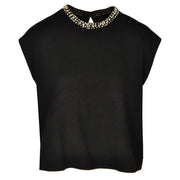 Pearl diamante boxy top