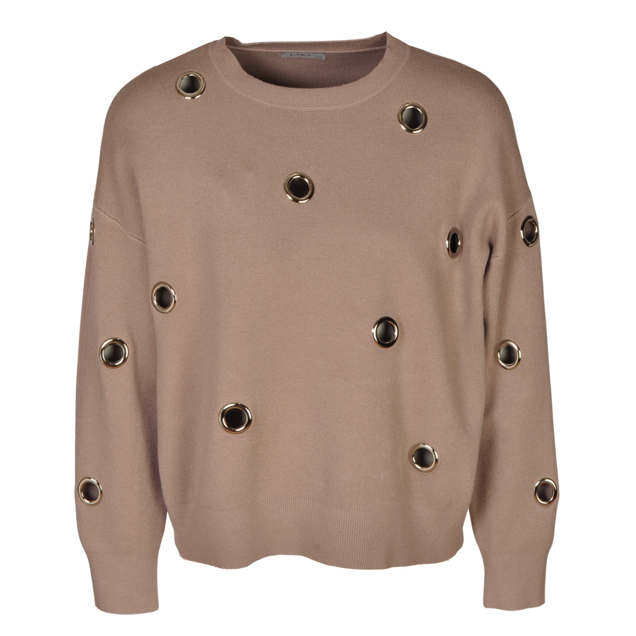 Eyelet detail knit top