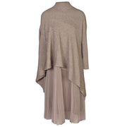 Poloneck pointy knit mesh dress