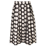 Polka dot pleated skirt