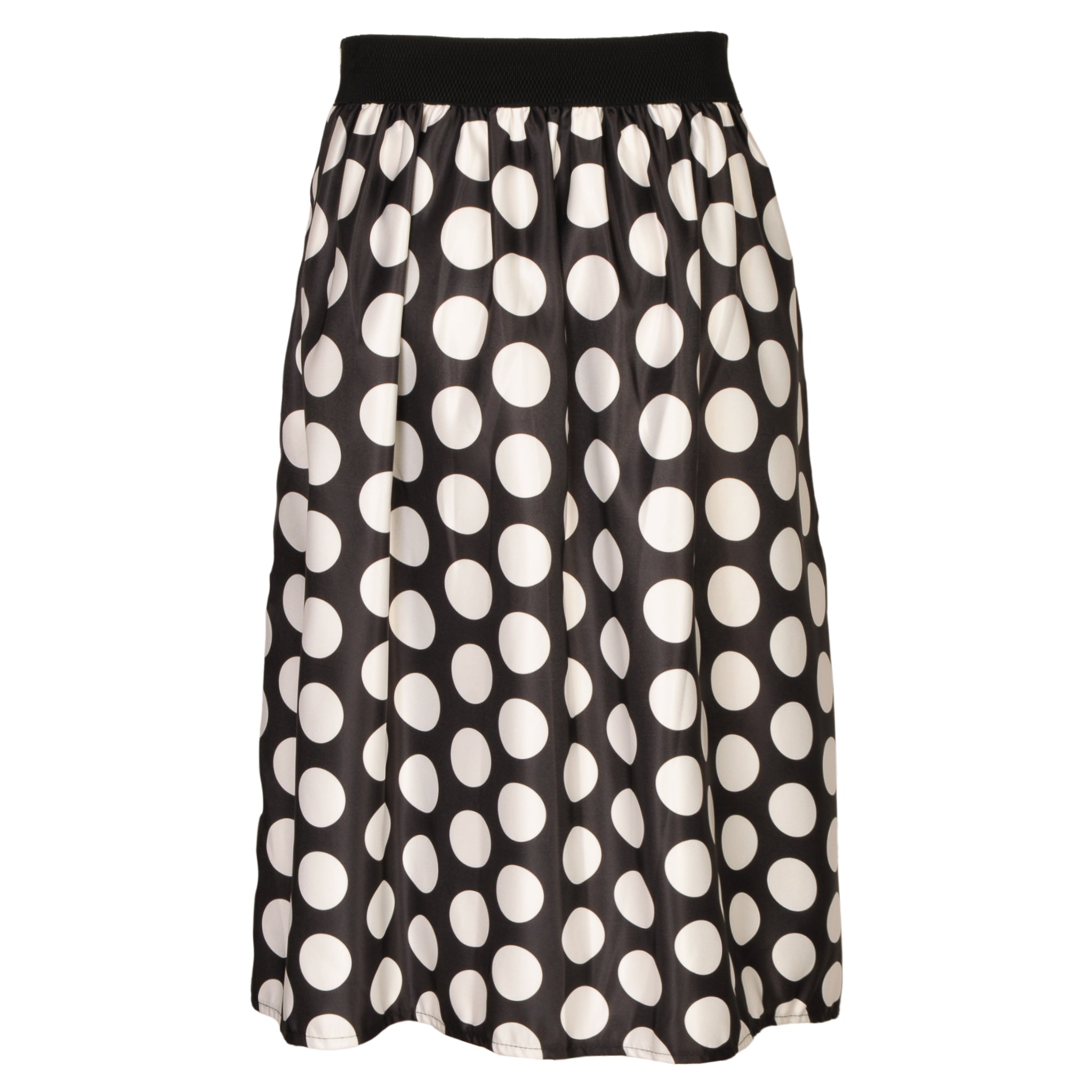 Polka dot pleated skirt