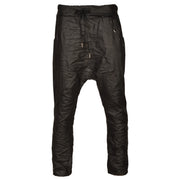 Eyelet detail leatherette harem pants