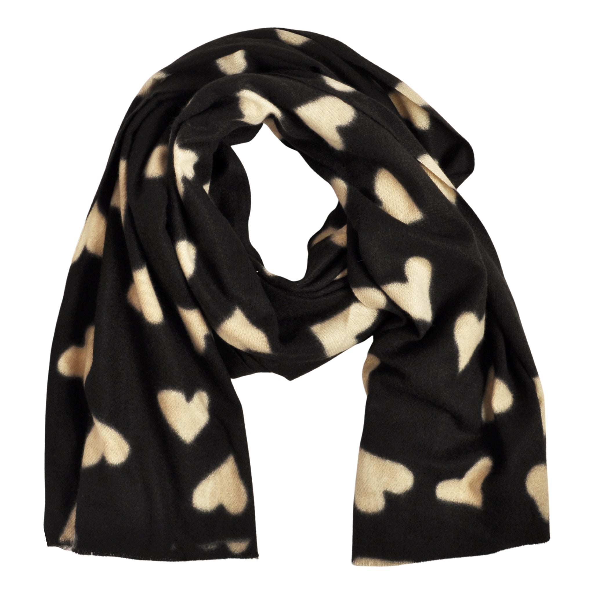 Multi heart print scarf
