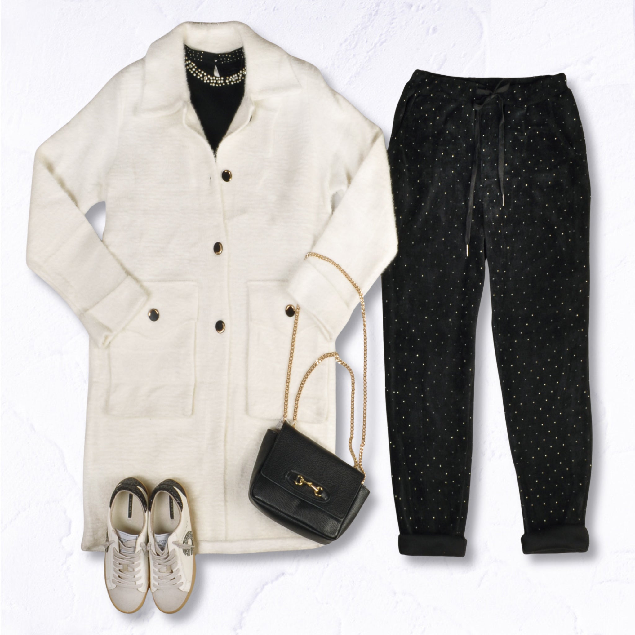 Pearl diamante boxy top
