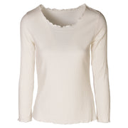 Frilled edge ribbed top
