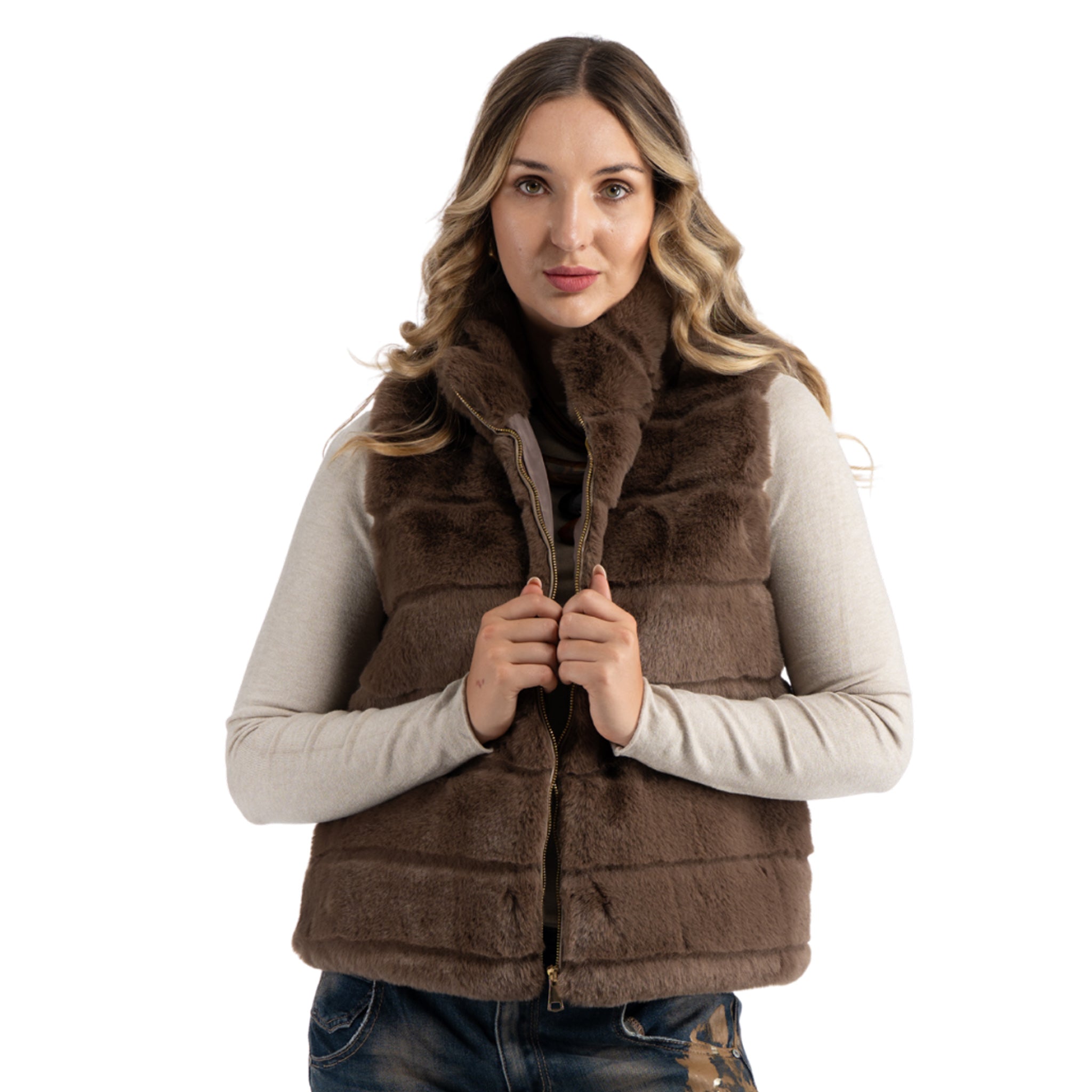 Faux fur gilet