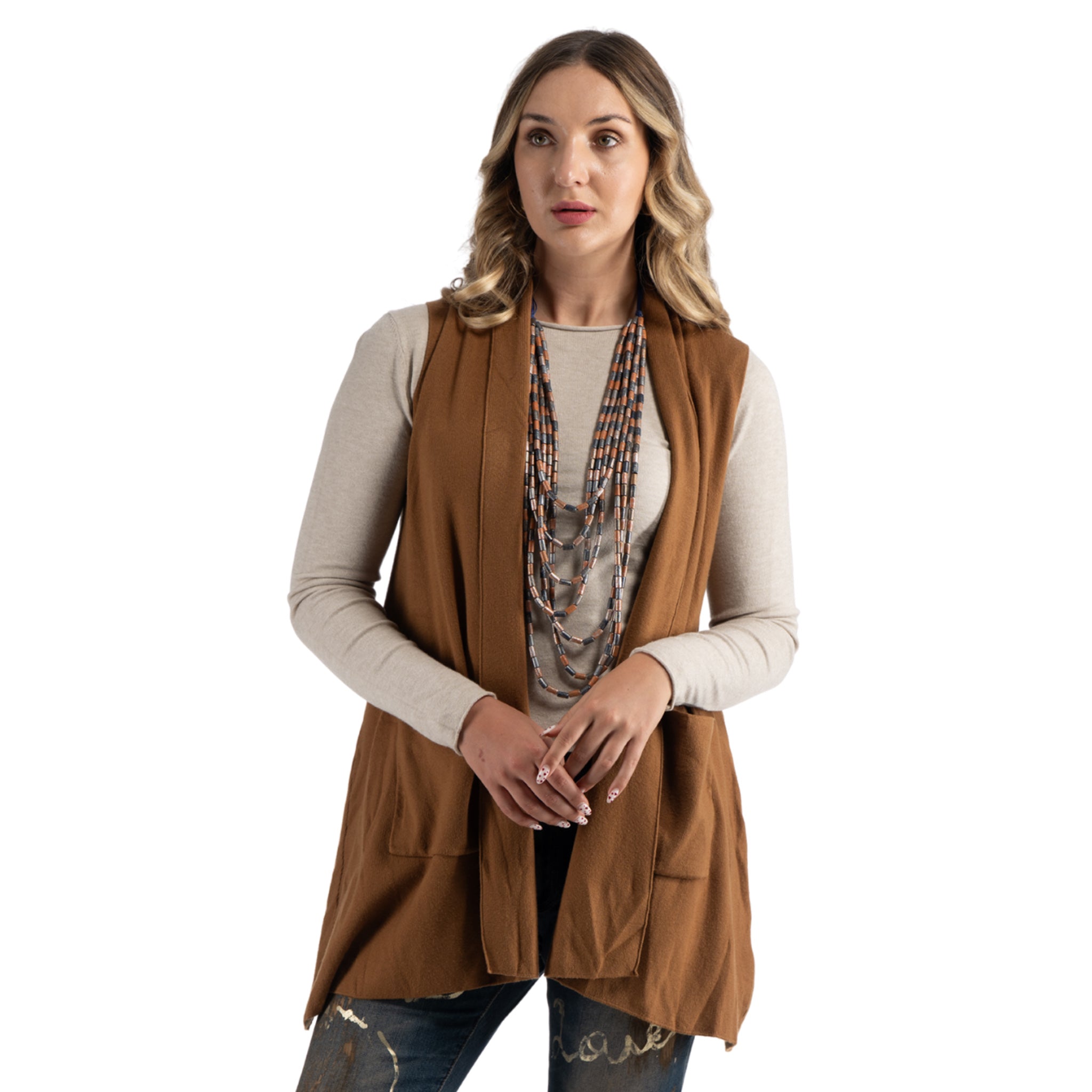 Collared gilet
