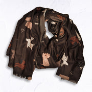 Multi dog print scarf