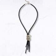 Wire swirl rubber necklace