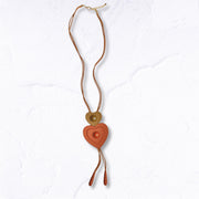 Giant heart and ball necklace