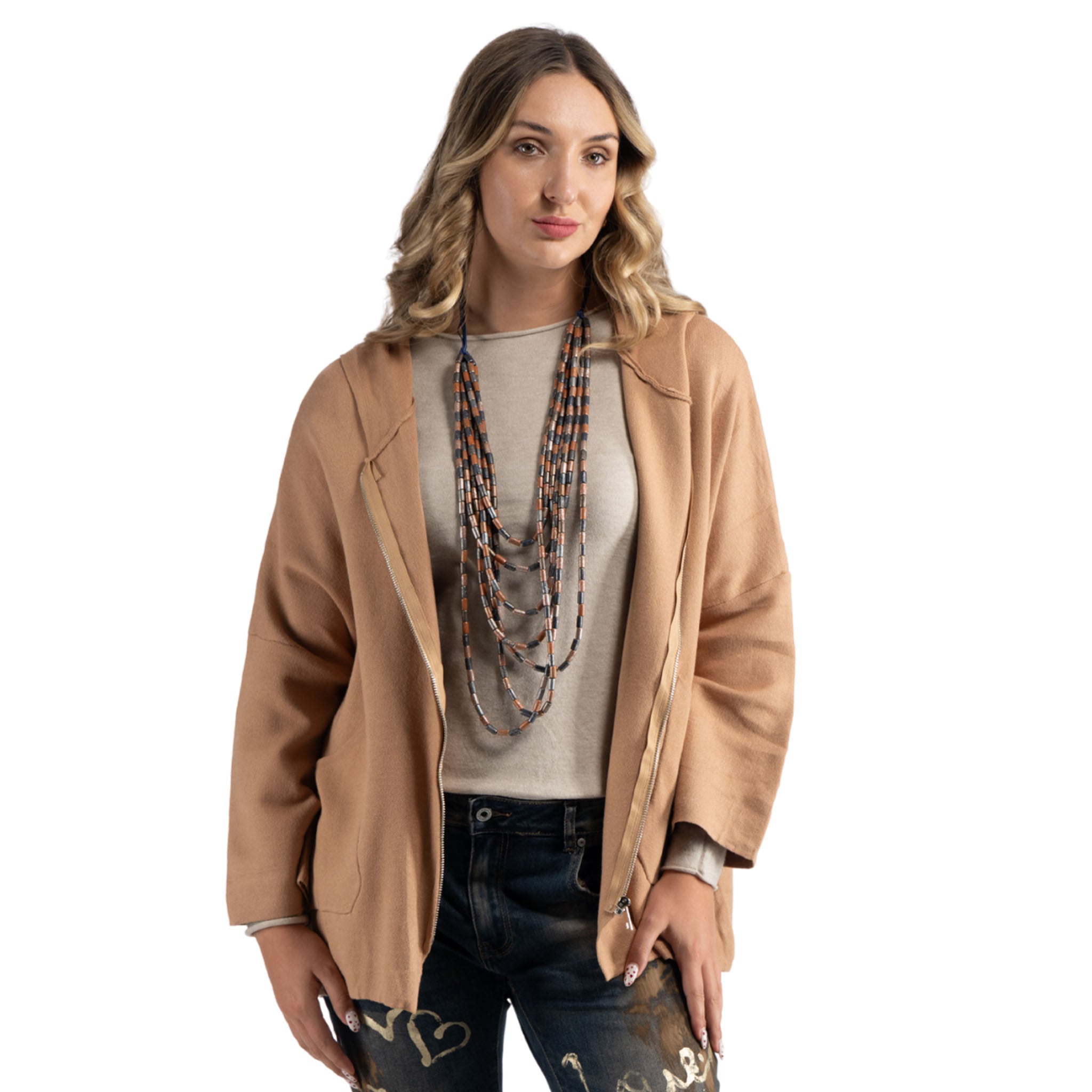 Zip up hooded cardi