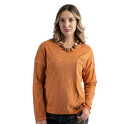 Overdyed raw-edge top
