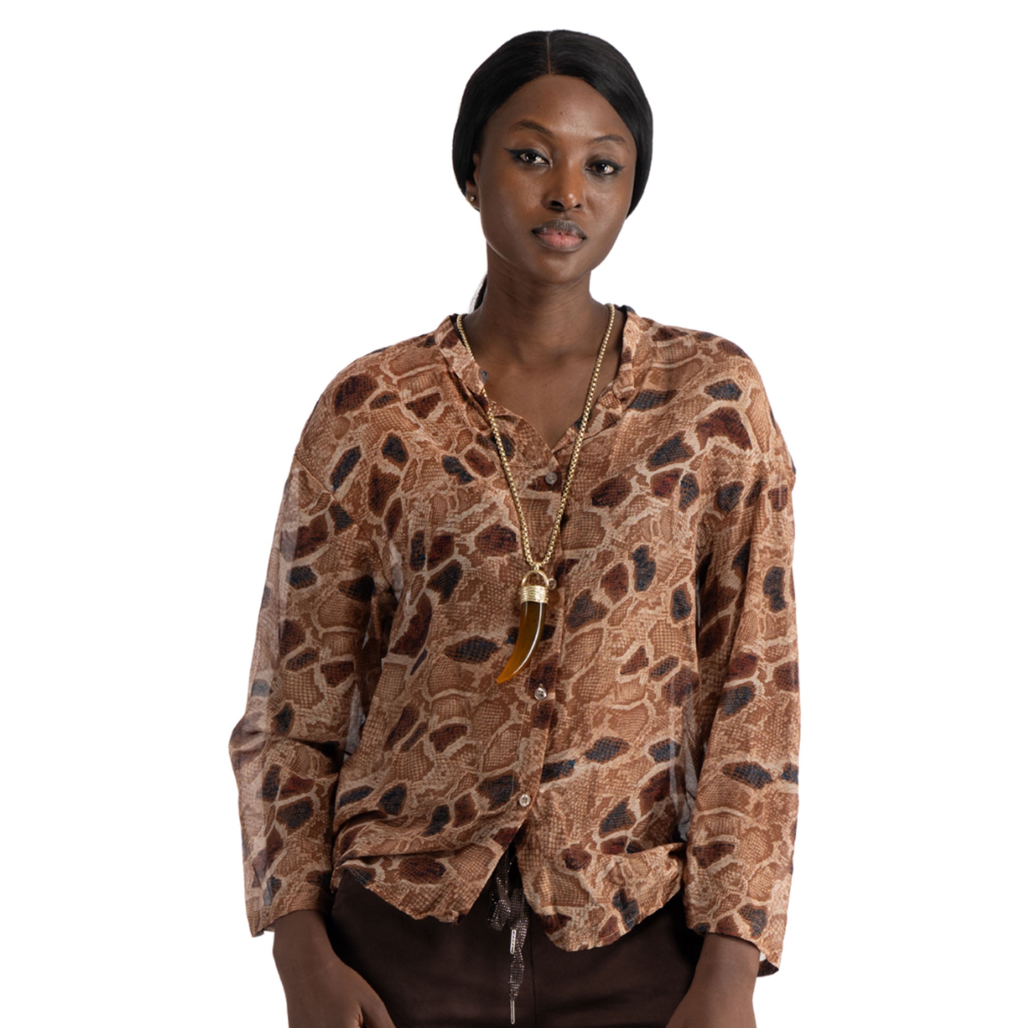 Snake skin print shirt