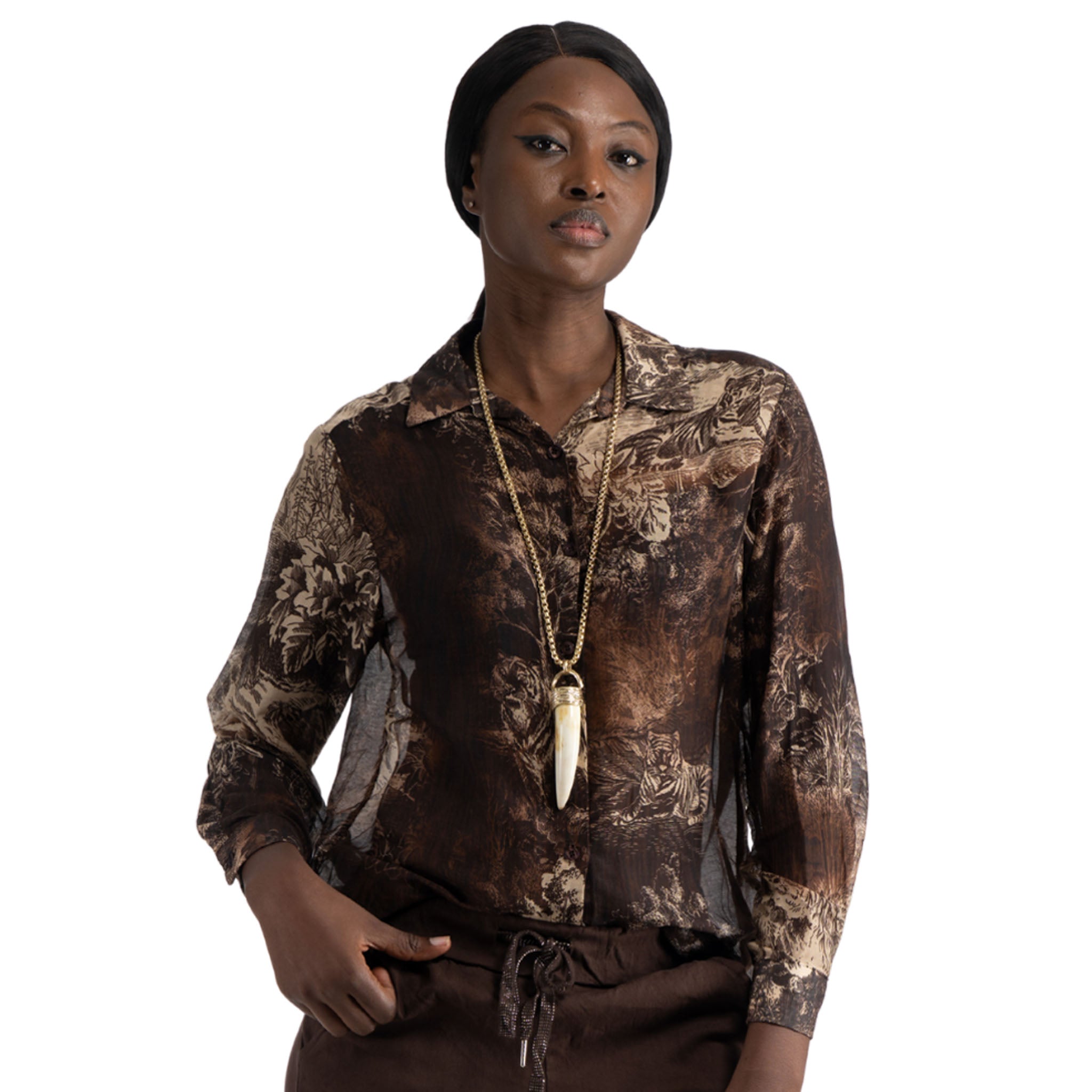 Tiger toile print shirt