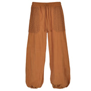 Crochet pocket corduroy pants