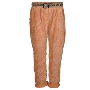 Belted suede pants