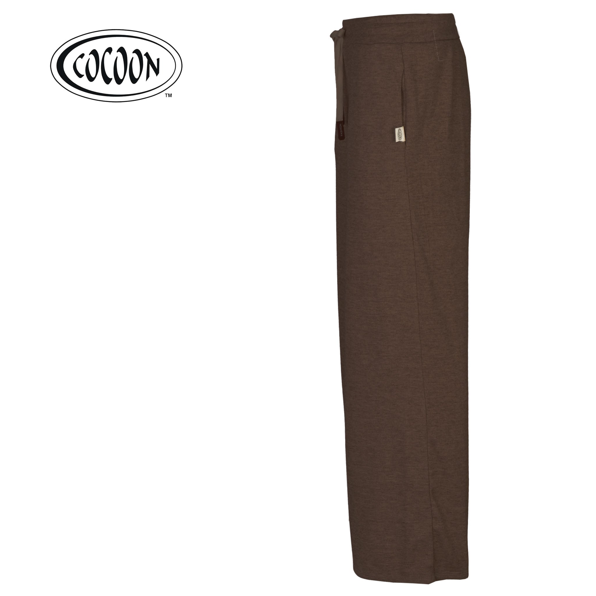 Cocoon melange knit wide leg pants