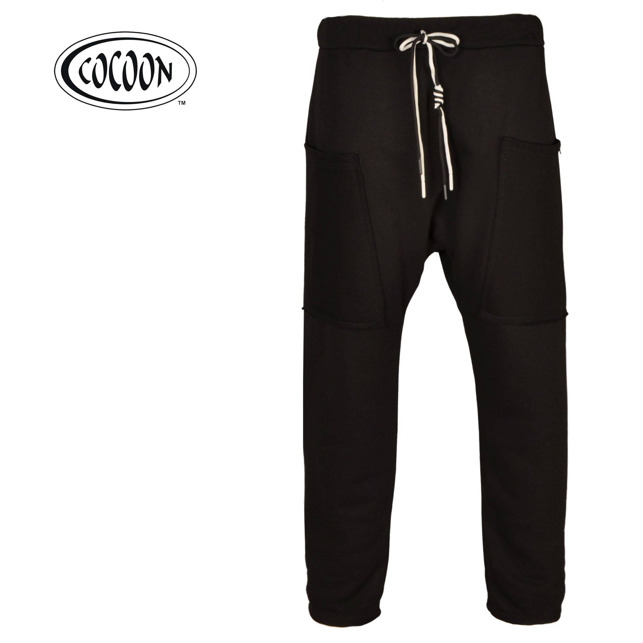 Cocoon raw-edge pocket detail trackpants